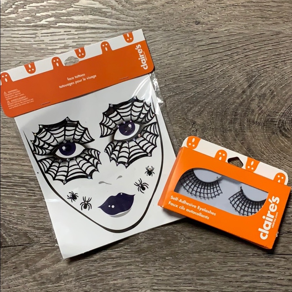 NWT Spider Web Face Stickers and Lash BUNDLE